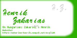henrik zakarias business card